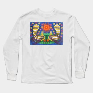 seagulls in the boat 1965 - Maria Primachenko Long Sleeve T-Shirt